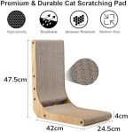 FUKUMARU Wall-Mounted Cat Scratcher with Toy
