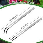 Long Stainless Steel Reptile Feeding Tongs - 2 Pcs