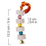 Unibene Parrot Chewing Toy with Calcium Block – 2 Pack