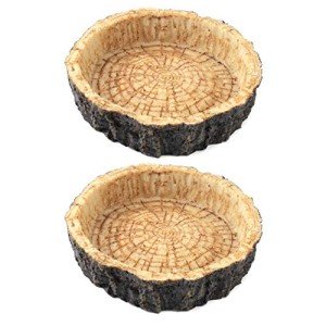 CalPalmy 2-Pack Reptile Food and Water Bowls