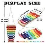 Colorful Bird Xylophone Toy with 8 Metal Keys