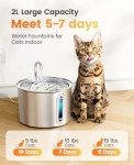 oneisall Automatic Stainless Steel Cat Water Fountain