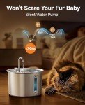 oneisall Automatic Stainless Steel Cat Water Fountain