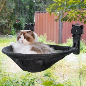 JUNSPOW Cordless Foldable Cat Window Perch