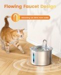 oneisall Automatic Stainless Steel Cat Water Fountain