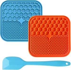 2-Pack 8" Dog Lick Mat for Treats and Relief