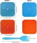 2-Pack 8" Dog Lick Mat for Treats and Relief