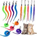 15 Cat Toy Worm Refills for Interactive Play