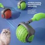 Interactive Cat Toy Balls with Feather Tails - 2 Pack