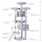 Large Multi-Level Cat Tree with Scratching Posts