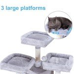 Large Multi-Level Cat Tree with Scratching Posts