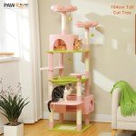 PAWZ Road 184cm Cat Tree with Dual Condos