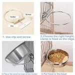 Stainless Steel Bird Feeding Cups with Clamp Holder