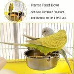 Stainless Steel Bird Feeding Bowls – 2 Pack
