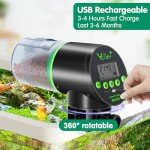 Rechargeable Automatic Fish Feeder with Moisture-Proof Design