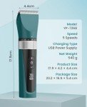 Quiet 5-Speed Cordless Cat Clippers Kit