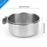 Stainless Steel Bird Bowls with Clamp - 2 Pack