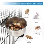 Stainless Steel Bird Bowls with Clamp - 2 Pack