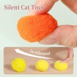 Colorful Plush Cat Toy Balls with Launcher