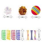 10-Piece Interactive Cat Toy Set with Crinkle Balls