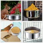 4 Stainless Steel Bird Bowls for Cage Feeding