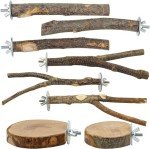 Wooden Bird Perch Set for Parrots & Budgies