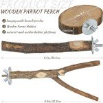 Wooden Bird Perch Set for Parrots & Budgies
