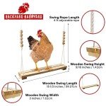 Wooden Chicken Swing Toy for Birds and Poultry