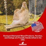 Wooden Chicken Swing Toy for Birds and Poultry