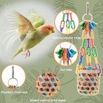 Colorful 6-Piece Parrot Toy Set with Bell