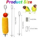 Stainless Steel Bird Food Holder Skewers (2 Pack)