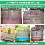 Large Bird Cage Cover with Seed Catcher Net