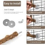 6PCS Natural Wood Bird Perches for Parrots and Macaws