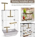 6PCS Natural Wood Bird Perches for Parrots and Macaws