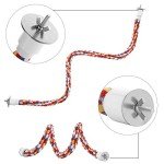 Jusney 48-Inch Bungee Bird Rope Perch Toy