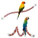 Jusney 48-Inch Bungee Bird Rope Perch Toy