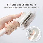 Self-Cleaning Cat Grooming Brush for All Fur Types