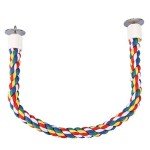 Colorful Rotating Cotton Rope Bird Perch Stand