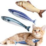 Mumoo Bear 3-Pack Interactive Catnip Fish Toys
