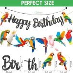 Tropical Parrot Birthday Party Banners & Cutouts