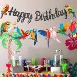 Tropical Parrot Birthday Party Banners & Cutouts