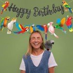Tropical Parrot Birthday Party Banners & Cutouts