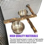 Stainless Steel Bird Feeder with Perch Platform