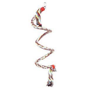 Parrot Bungee Swing Toy with Bell Rope