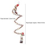 Parrot Bungee Swing Toy with Bell Rope