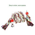 Parrot Bungee Swing Toy with Bell Rope