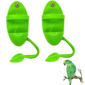 Parakeet Feeding Cup and Cuttlebone Holder Set