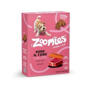 Zoomies Salmon & Beef Dog Treats 200g