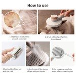 Self-Cleaning Cat Grooming Brush for All Fur Types