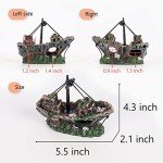 Sunken Ship Aquarium Decor - Resin Fish Tank Accent